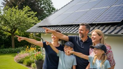 familie photovoltaik haus