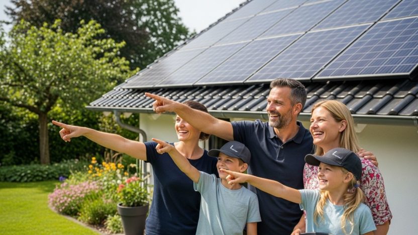 familie photovoltaik haus