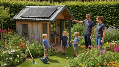 kleine Solaranlage Gartenhaus