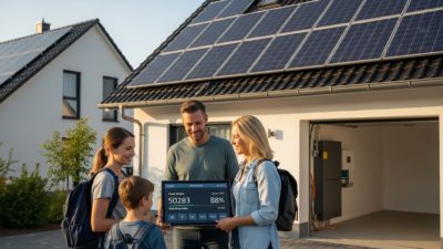 Batteriespeicher Photovoltaik Familie